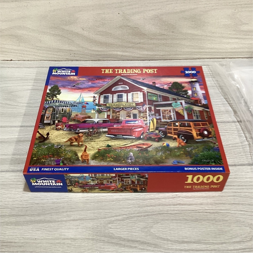 WHITE MOUNTAIN 1000PC The Trading Post David MacLean MPN 1882 Made USA
